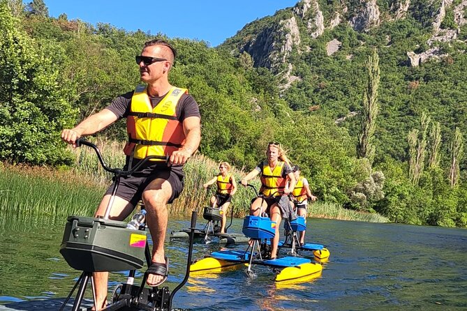 1 st Waterbike Safari in the World - The ride on the Cetina River: quiet pedaling, real views, and a light workout