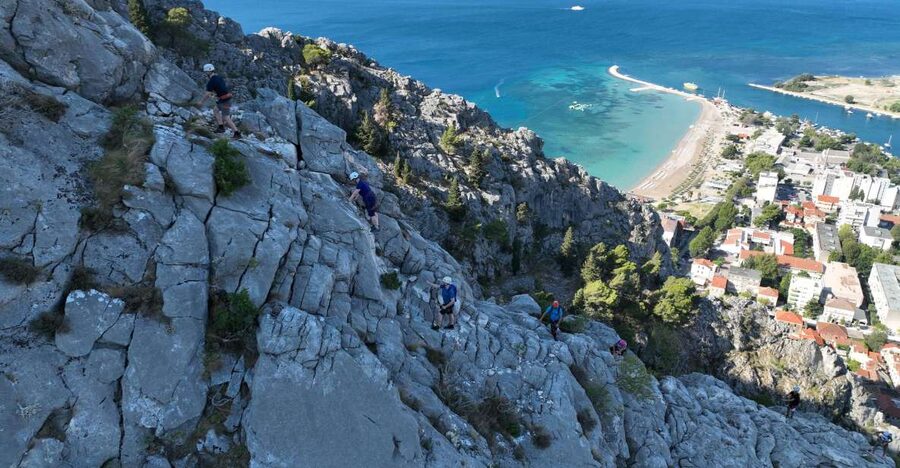 3-Hour Via-Ferrata Adventure in Fortica Fortress - The view payoff: Omiš old town, sea, and mountains from above