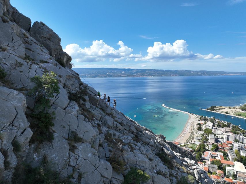 3-Hour Via-Ferrata Adventure in Fortica Fortress - The view you actually get at Fortica: Omiš, sea, and the Cetina feel