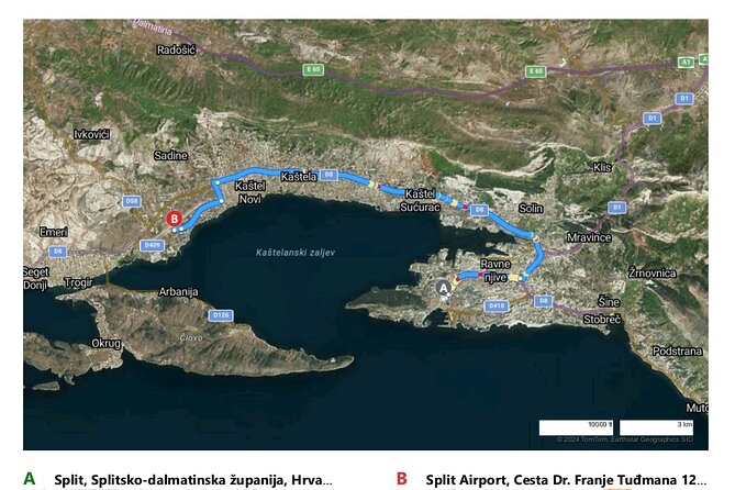 Airport Split: Private Transfer from Split - Picking Your Pickup Spot, Especially in Pedestrian Areas