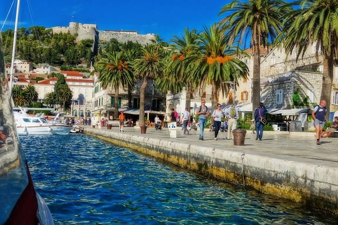 Blue Cave and Hvar island - five island tour from Split - Pakleni Islands: island-hopping scenery with a restaurant zone