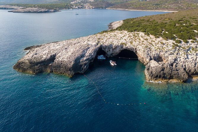Blue Cave and Town Hvar with 5 Island Boat Tour - Green Cave on Ravnik, snorkel inside the cave mouth