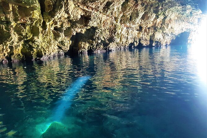 Blue cave group tour with swimming and snorkelling from Hvar - Green Cave: part of the magic, but plan for cost and conditions