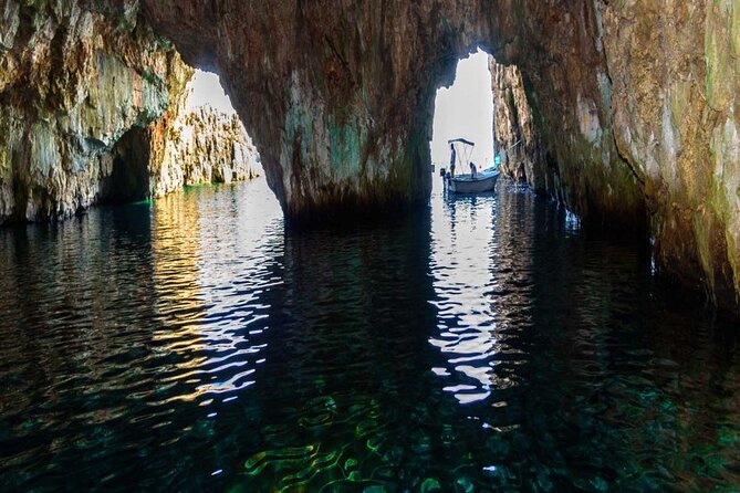Blue & Green Cave Vis Island and Pakleni Islands Private Day Trip from Hvar - Stop 2: Green Cave near Ravnik, tickets and cave access