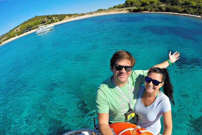 Blue Lagoon and Trogir town - half day speed boat tour - Stop 1: Krknjasi Bay and Blue Lagoon, the main event