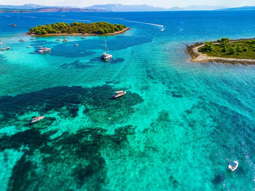 Blue Lagoon & Šolta Small-Group Boat Tour from Split - Blue Lagoon at Veliki Drvenik: turquoise water, sandy seabed, and real swim time