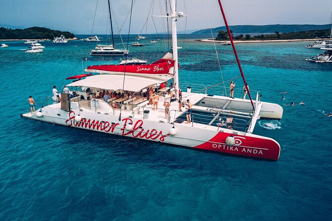 Blue Lagoon, Trogir & Čiovo catamaran tour with Food and Drinks - What the Onboard Vibe Feels Like (Music, Dancing, and a Crew That Responds)