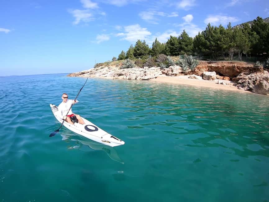 Bol: Zlatni Rat Beach Kayak Tour with Snorkeling - The route: paddling around the beach, then chasing quiet coves