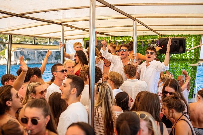 Captain’s Boat Party Split–Blue Lagoon Swim Stop + Free Shots &DJ - Price and value at about $34.76 per person