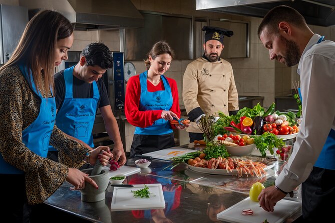 Culinary Experience – Cooking Class & Walking Tour Split - Green market tasting: smoked prosciutto, cheese, and olive oil habits