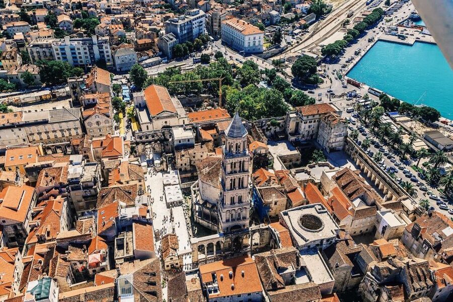 From Sinj: Panoramic Flight over Split - Brač and Šolta Views You Usually Only Get by Ferry