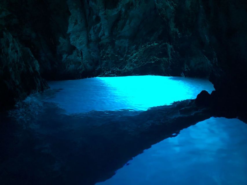 From Split: Blue Cave & Coastal Highlights Private Boat Tour - Hvar Old Town, fortress views, and a late-day walk