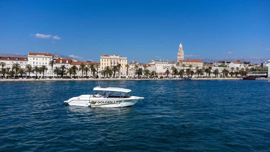 From Split: Blue Lagoon and 3 Island Boat Tour - Krknjaši Bay Blue Lagoon: swim, snorkel, and soak up the sand and sun