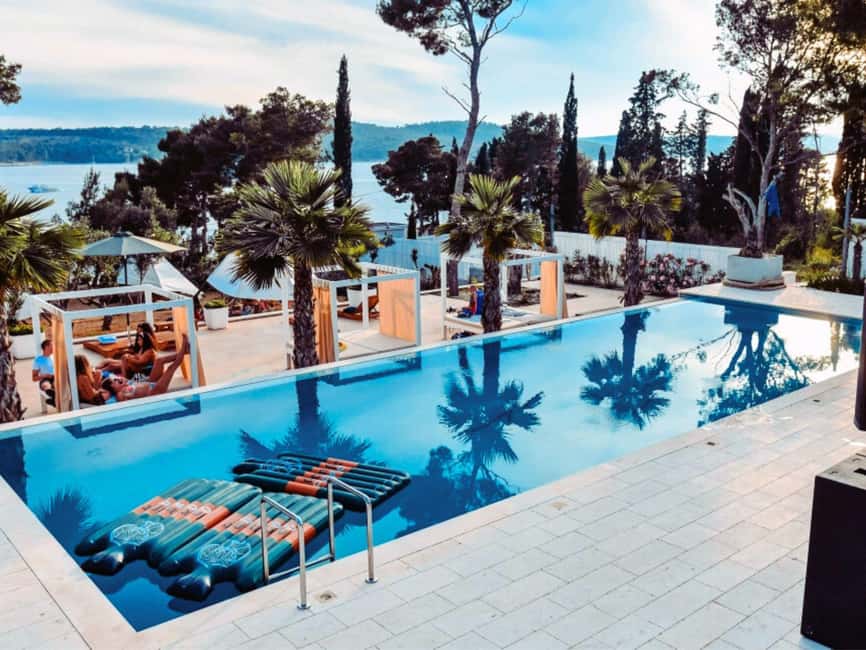 From Split: Brač Island Beach Bar and Pool Party - The Soul Rehab Party pool zone, live DJs, and performers