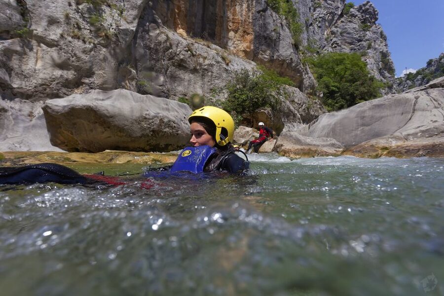 From Split: Canyoning on the Cetina River - Tunnels, caves, and controlled rock jumps