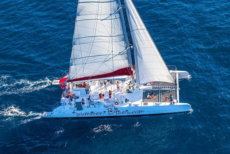 From Split: Catamaran Cruise to Golden Horn & Brač island. - Lunch on the water, vineyards views, and why the timing matters