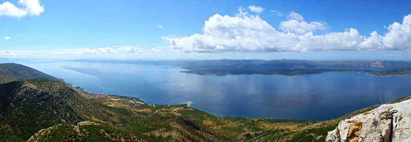 From Split: Catamaran Cruise to Golden Horn & Brač island. - Anchored paradise: Lučice and other hidden bays for snorkeling and swims