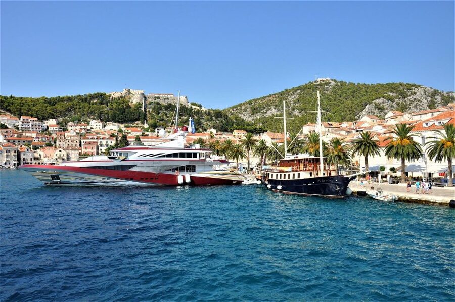 From Split, Croatia: Blue Cave & Hvar 5 Islands tour - What the Blue Cave stop feels like when it goes right