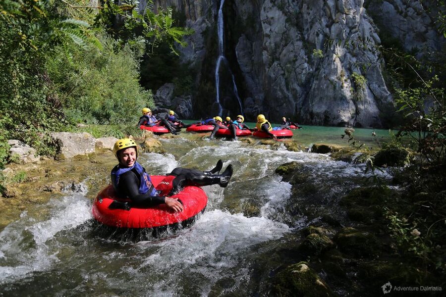 From Split: River Tubing on Cetina River - The gear setup: neoprene pants, helmet, boots, and a plan