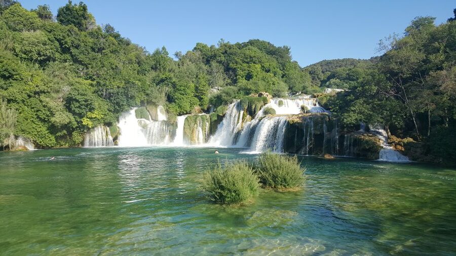From Split & Trogir: Krka Waterfalls and Primošten - First stop: Krka National Park and Skradinski Buk