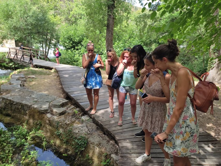 From Split & Trogir: Krka Waterfalls Day Tour with Boat Ride - Skradin free time: walking, swimming, and where to spend your 1.5 hours