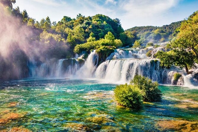 From Trogir, Seget, Okrug: Krka Waterfalls & Šibenik Culture Tour - Krka National Park at Skradinski buk: wooden walkways in two hours