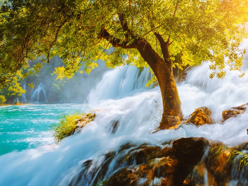 From Trogir, Seget & Okrug: Krka Waterfalls & Swimming - The Loreto viewpoint stop: quick photos, bigger payoff than it looks