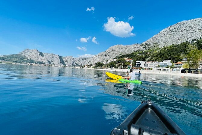 Guided River & Sea Kayaking with Snorkeling in Omiš - Reaching Omiš and switching from kayak to snorkel and beach time