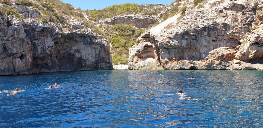 Hvar:Blue & Grenn Cave and Vis Island Private Speedboat Tour - Stiniva Cove: Cliff Views and a Pebble Beach You Can Actually Enjoy