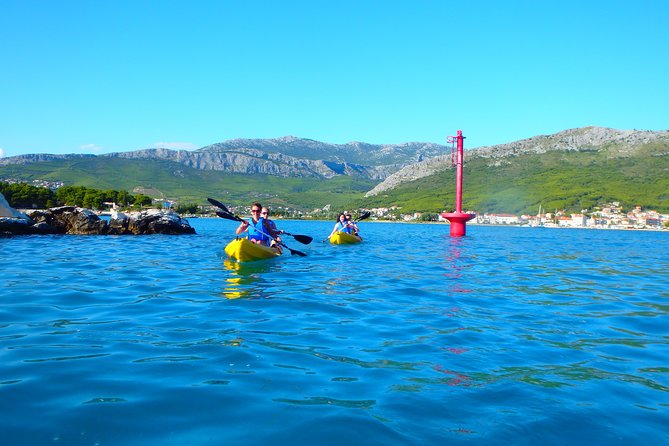 Kayaking in the Adriatic Sea with Snorkeling from Podstrana - Paddling route details: Zrnovnica mouth, bridge views, and Stobrec cliffs
