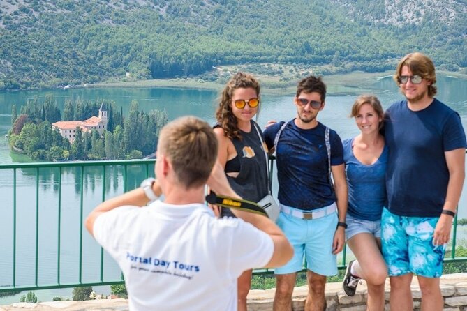 Krka Waterfalls and wine tasting Tour from Split or Trogir - Krka river canyon views and Visovac Island photo moments