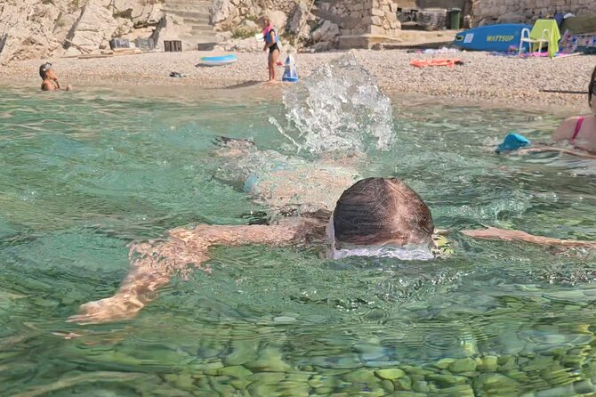 Makarska: 3 Island Speedboat Tour with Little Blue Cave & Lagoon - Stop 2: Little Blue Cave Snorkel (The Main Character Moment)