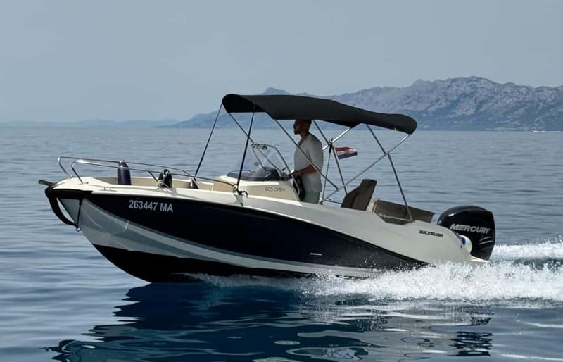 Makarska: Sunset private boat tour from Makarska - The fast hop to Nugal Beach, then 45 minutes in the water