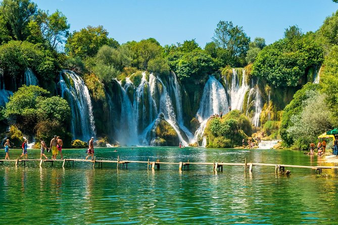 Mostar and Kravica Waterfall Discovery Day Trip from Split or Trogir - Kravice Waterfalls: swim, but plan your feet for the climb