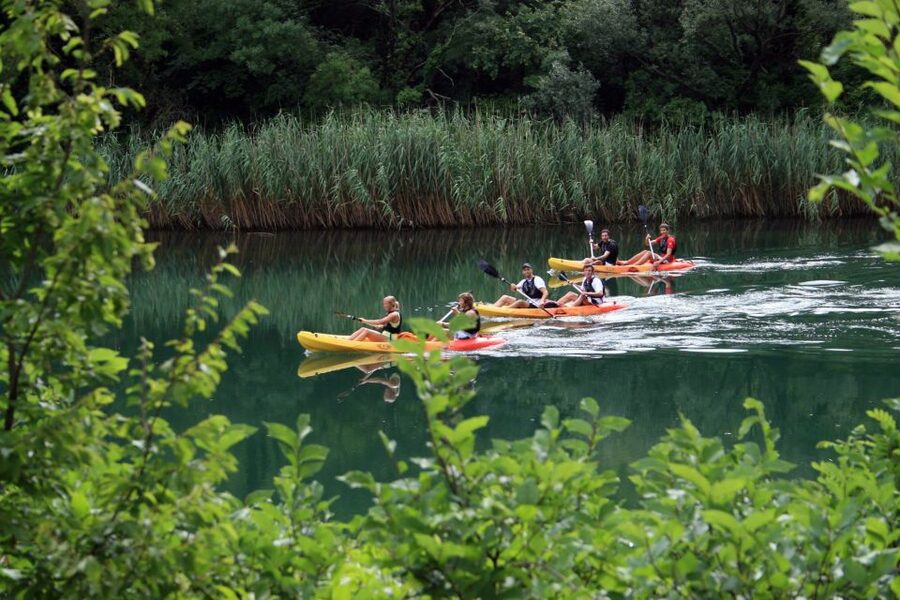 Omiš: Kayaking and Snorkeling Tour - Paddling the Cetina: slow river time, big scale, easy scenery