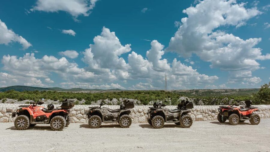 Omiš/Split Expedition: 65 km Quad Tour to Hidden Waterfalls - The CF Moto CForce 450 L setup: comfort you can feel