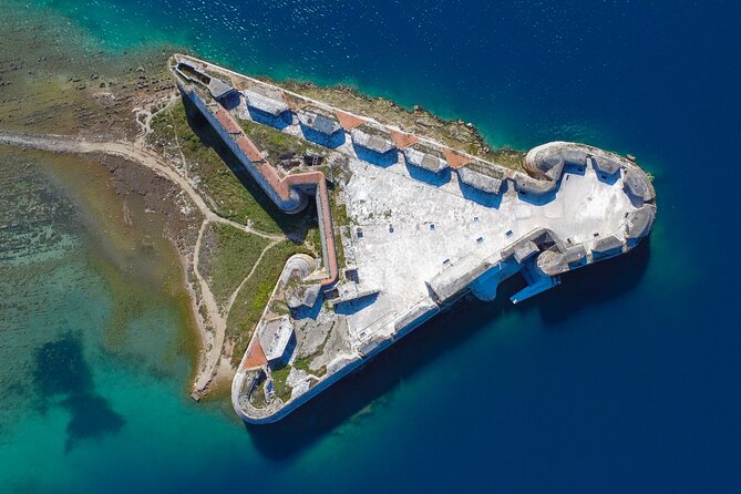 Private Boat Trip - Swim and Chill in Crystal Blue Šibenik - Wall of Oštrica and St. Nikola Fortress: an optional history trade