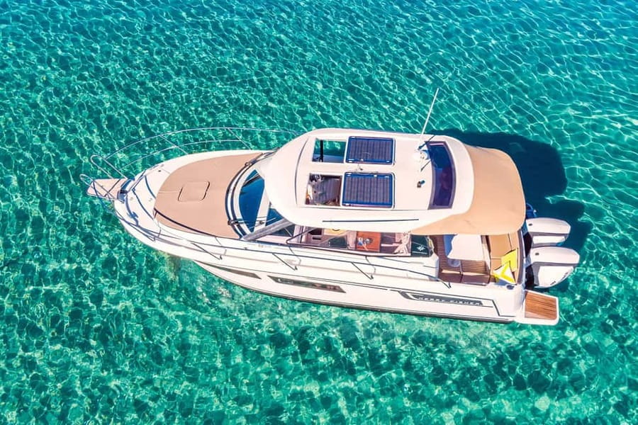 Private speedboat tours Sea Symphony - Mala Stiniva Bay on Hvar, Swim, Snorkel, and Chill