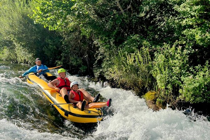 Rafting on Cetina River Standard Route - Getting to Trnbusi and geared up with helmets and vests