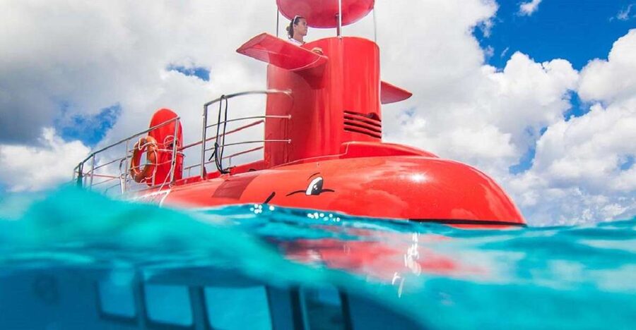 Split: 45-minute Semi-Submersible Submarine Trip - Above-deck views of Split Harbor, with Diocletian’s Palace in your frame