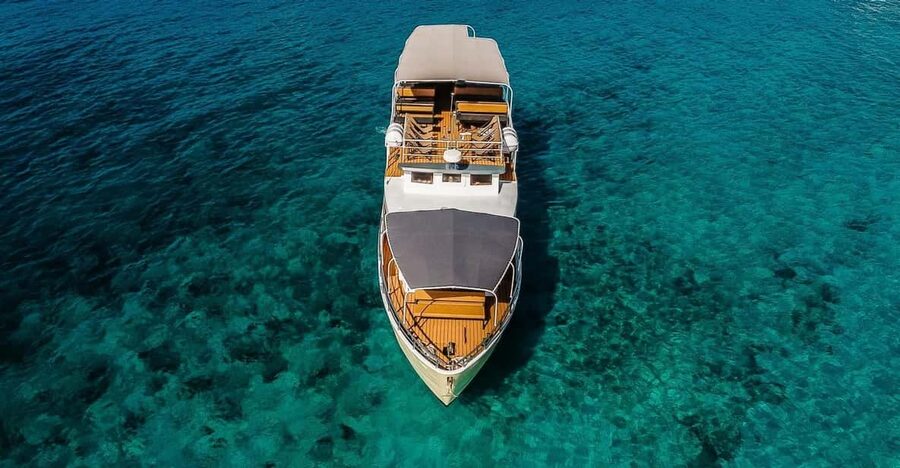 Split: Blue Lagoon and 3 Island Cruise with Food and Drinks - Blue Lagoon on Drvenik: the turquoise payoff