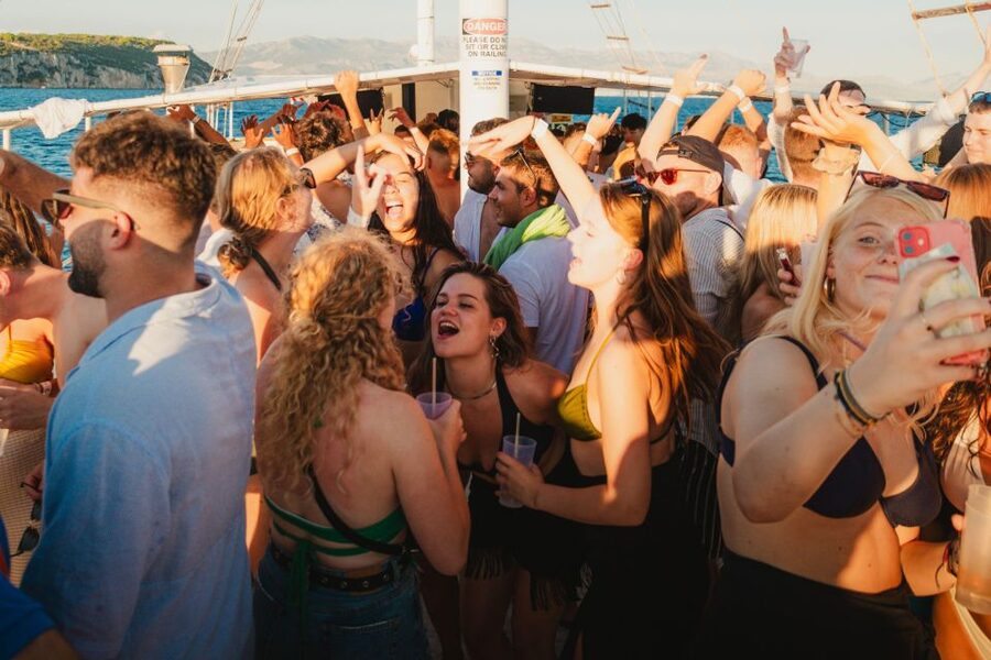 Split: Blue Lagoon Boat Party with Slide, Dj and After Party - Sunset Cruising Back to Split and Free Nightclub Entry