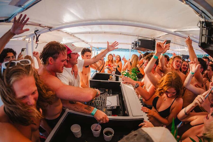 Split: Blue Lagoon Boat Party with Slide, Dj and After Party - Price and What You Actually Get for $45
