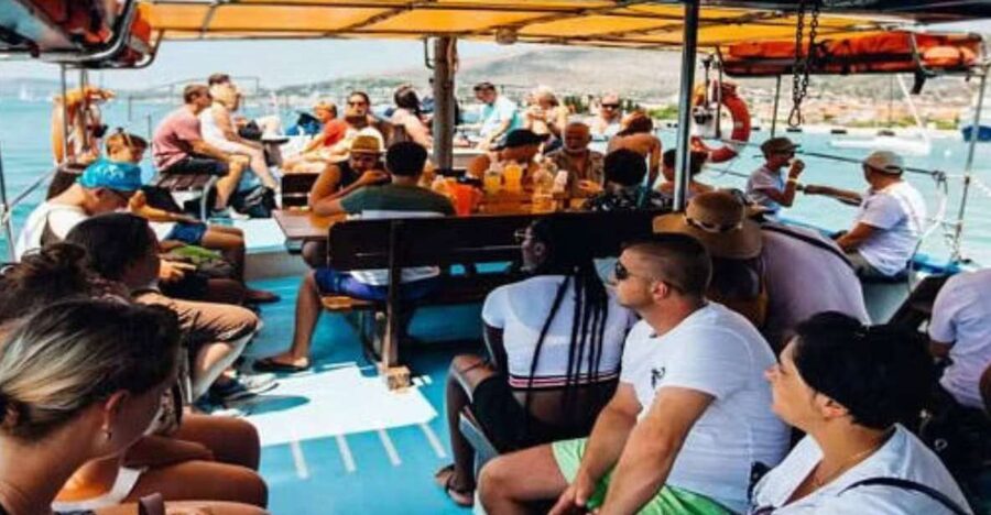 Split: Blue Lagoon Boat Trip with Lunch, Wine and Snorkeling - Krknjaši Blue Lagoon on Drvenik, Clear Water and a Sand-Bottom Feel