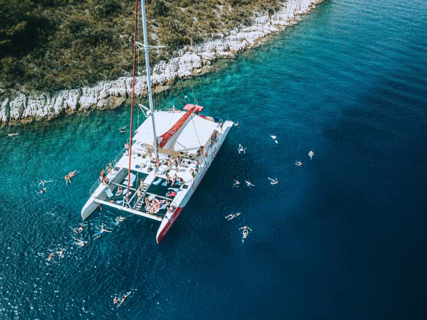 Split: Blue Lagoon & Trogir Boat Tour with Lunch and Drinks - The Blue Lagoon stop: swimming time with real momentum