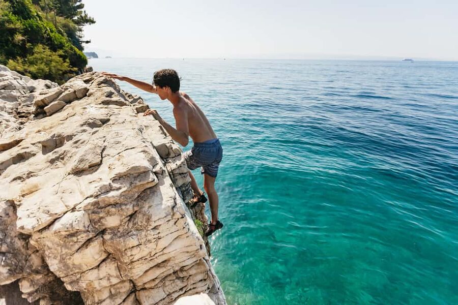 Split: Cliff Jumping & Deep Water Solo Tour - Getting Oriented at the Kasjuni Beach Meeting Point
