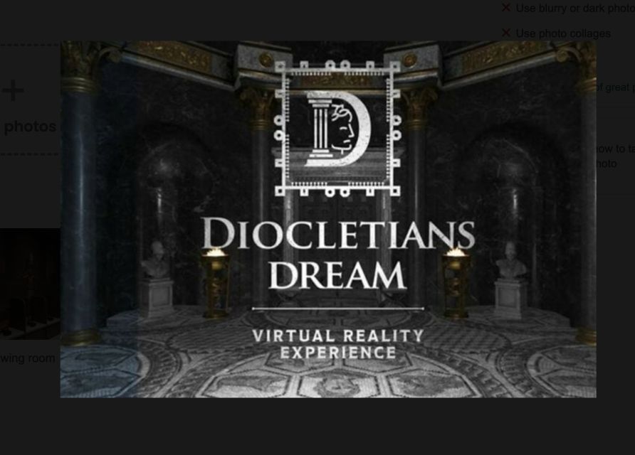 Split: Diocletian's Palace Virtual Reality Experience - How to fit it into a real Split day