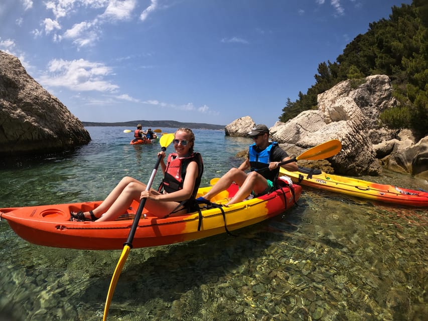 Split: Guided Sea Kayaking Tour with Snorkeling - Entering the Water at Bene Beach (Split’s Marjan Coast, Up Close)