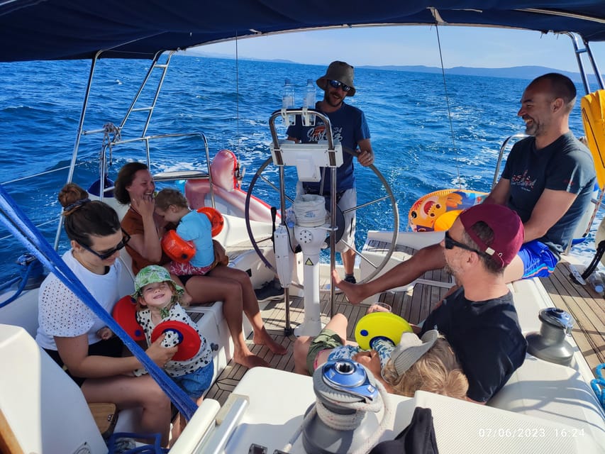 Split: Half Day Sailing Tour with Swim Stop, Snacks and Wine - Swim stop and snorkeling gear in a quiet anchored cove