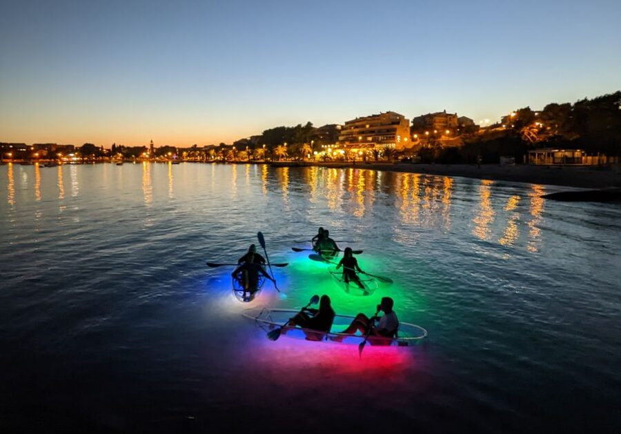 Split: Illuminated Evening Guided Kayaking Tour - Entering the River: Watching the Riverbed Appear Under Night Lights